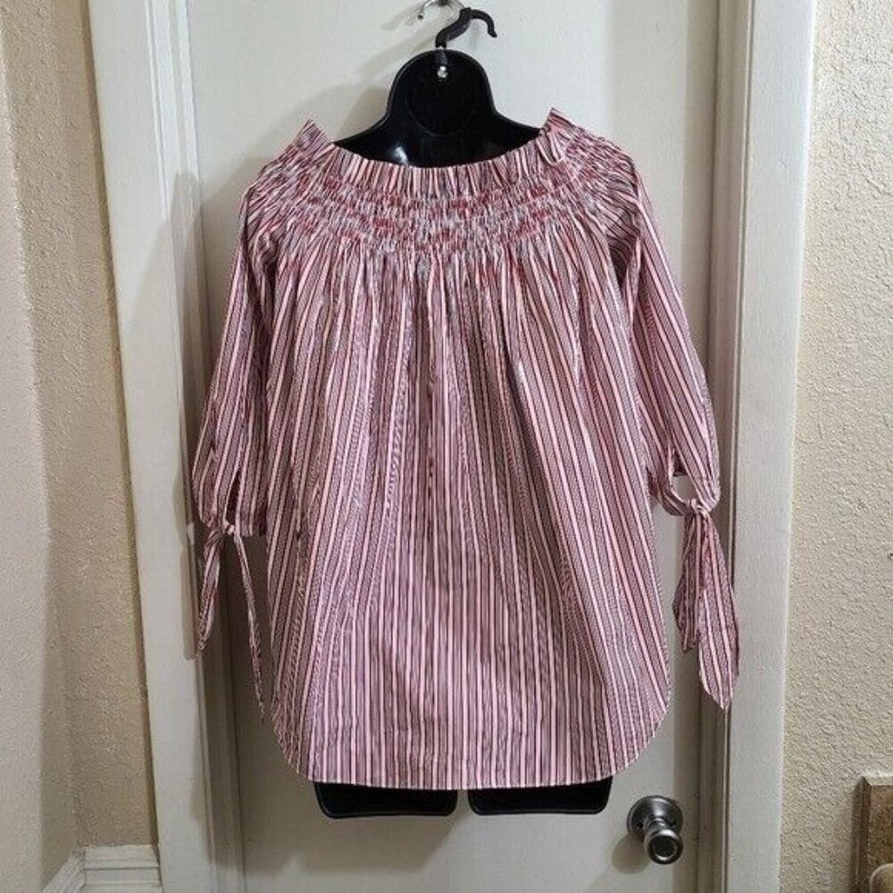Caroline Constas Lou Striped Off Shoulder Top XS - Picture 3 of 10